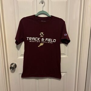 Champion Burgundy Boston College Track & Field Shirt